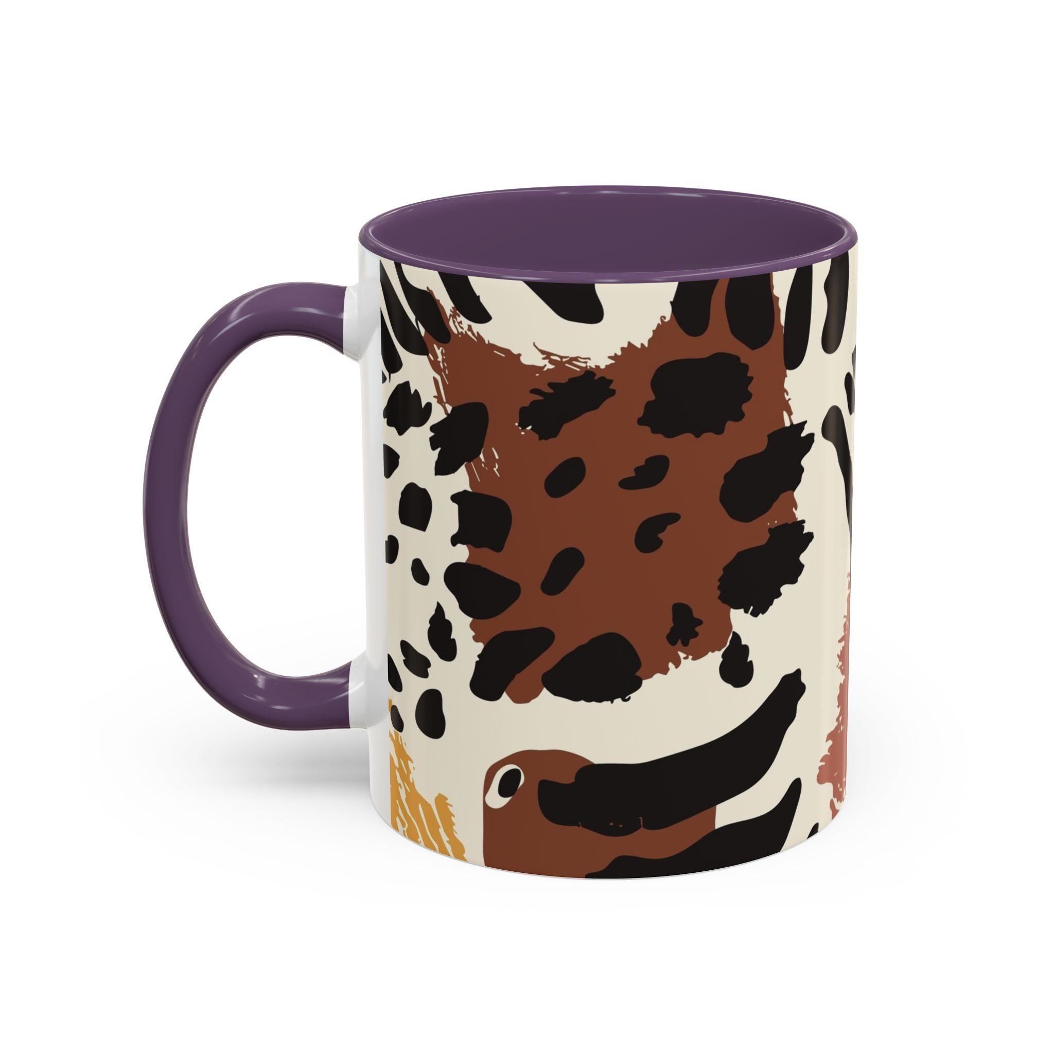 Abstract Animal Print Coffee Mug – Rustic Leopard Accent 11/15oz
