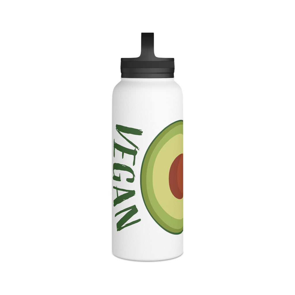 Avocado Vegan Stainless Steel Water Bottle with Handle Lid