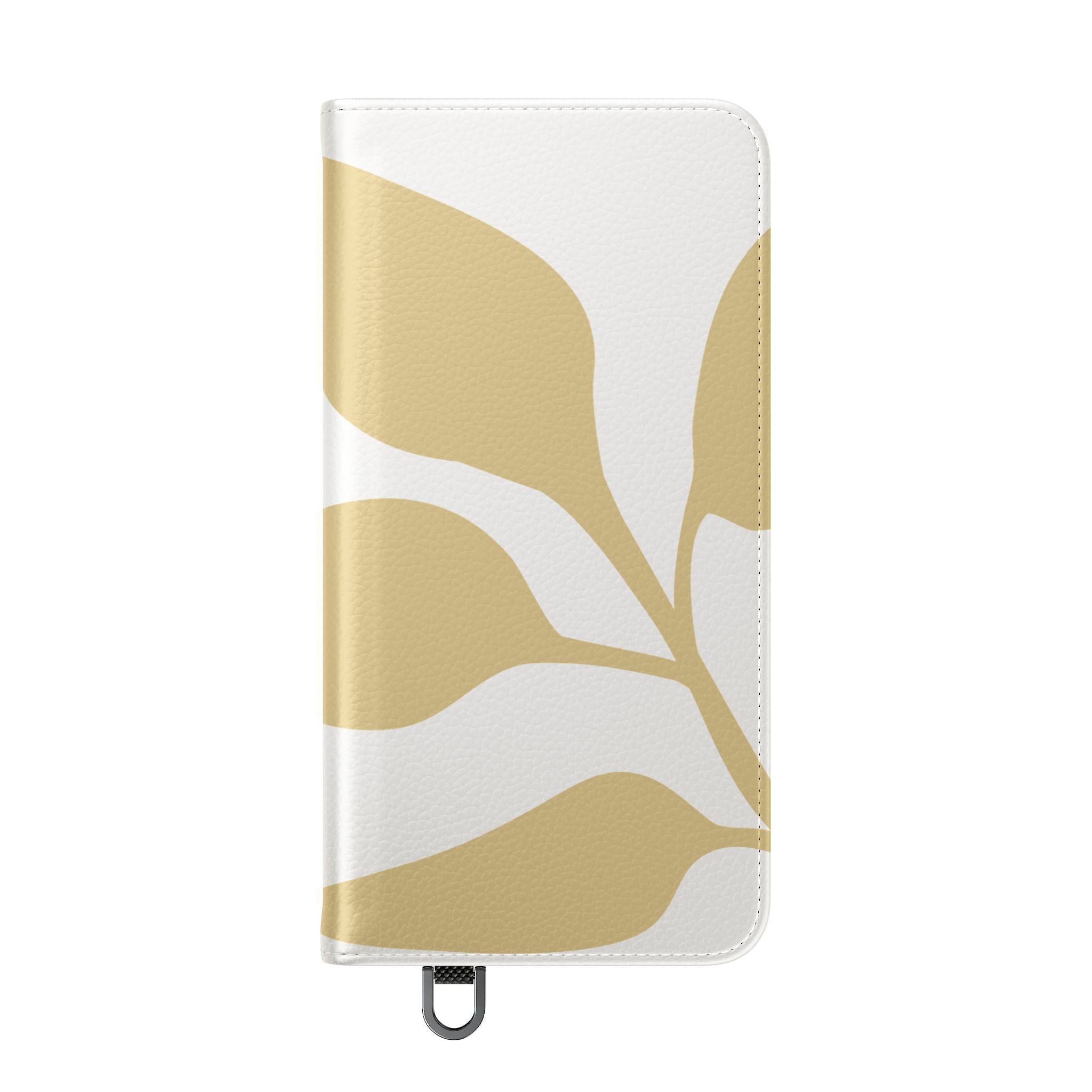 Botanical Leaf Flip Phone Case — Floral Wallet Flip Case with Card Slots