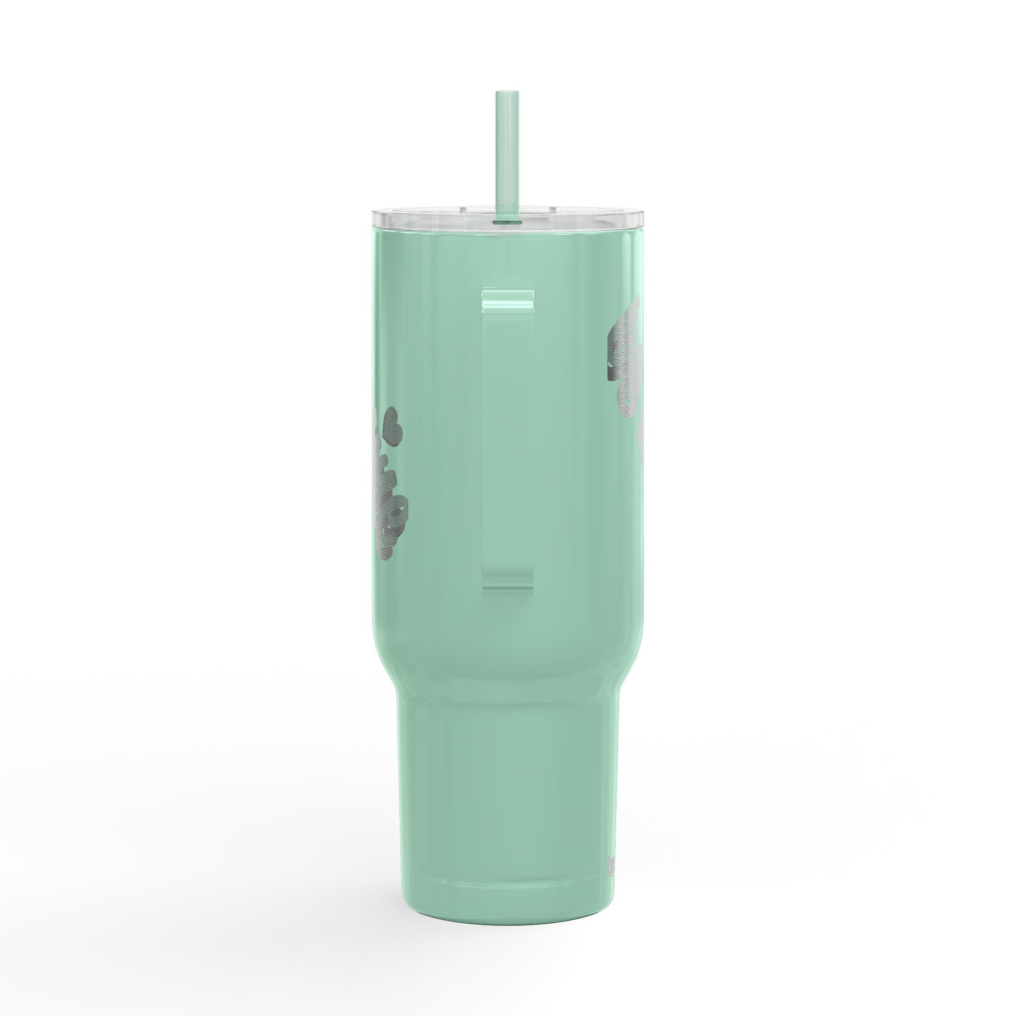 40oz Engraved Insulated Tumbler with Lid — 'Ice Vibes' Cool Script