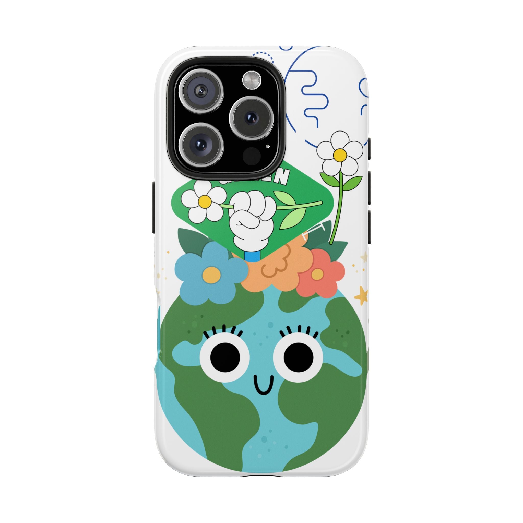 Eco Cute 'Think Green' Tough Phone Case — Earth Day Protective iPhone Cover