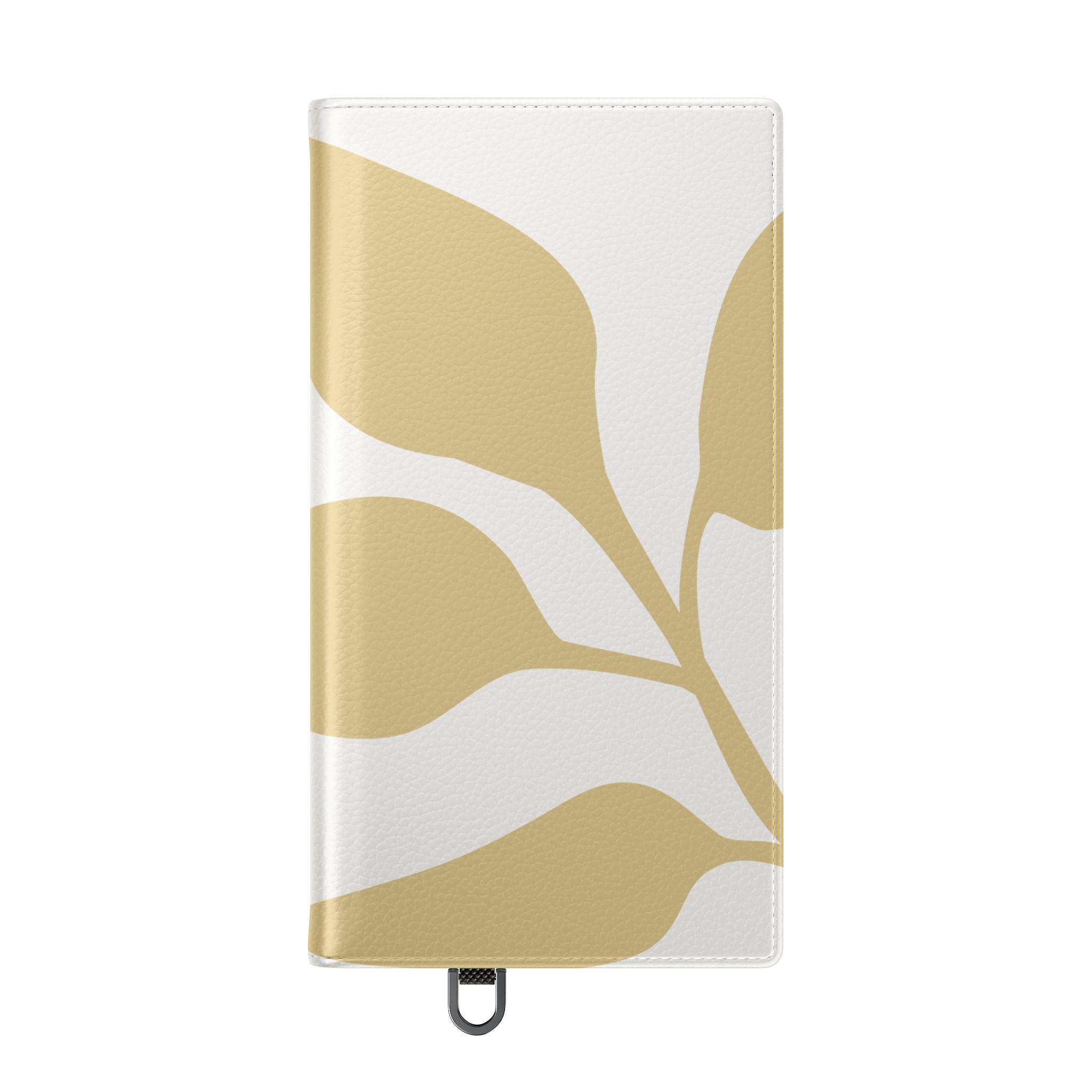 Botanical Leaf Flip Phone Case — Floral Wallet Flip Case with Card Slots