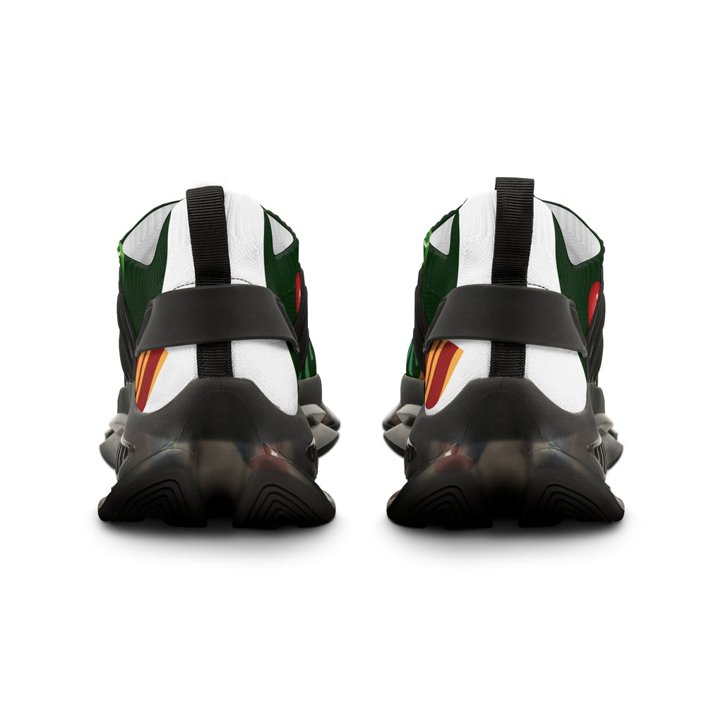 Christmas Tree Pattern Men's Mesh Sneakers — Festive Holiday Athletic Shoes