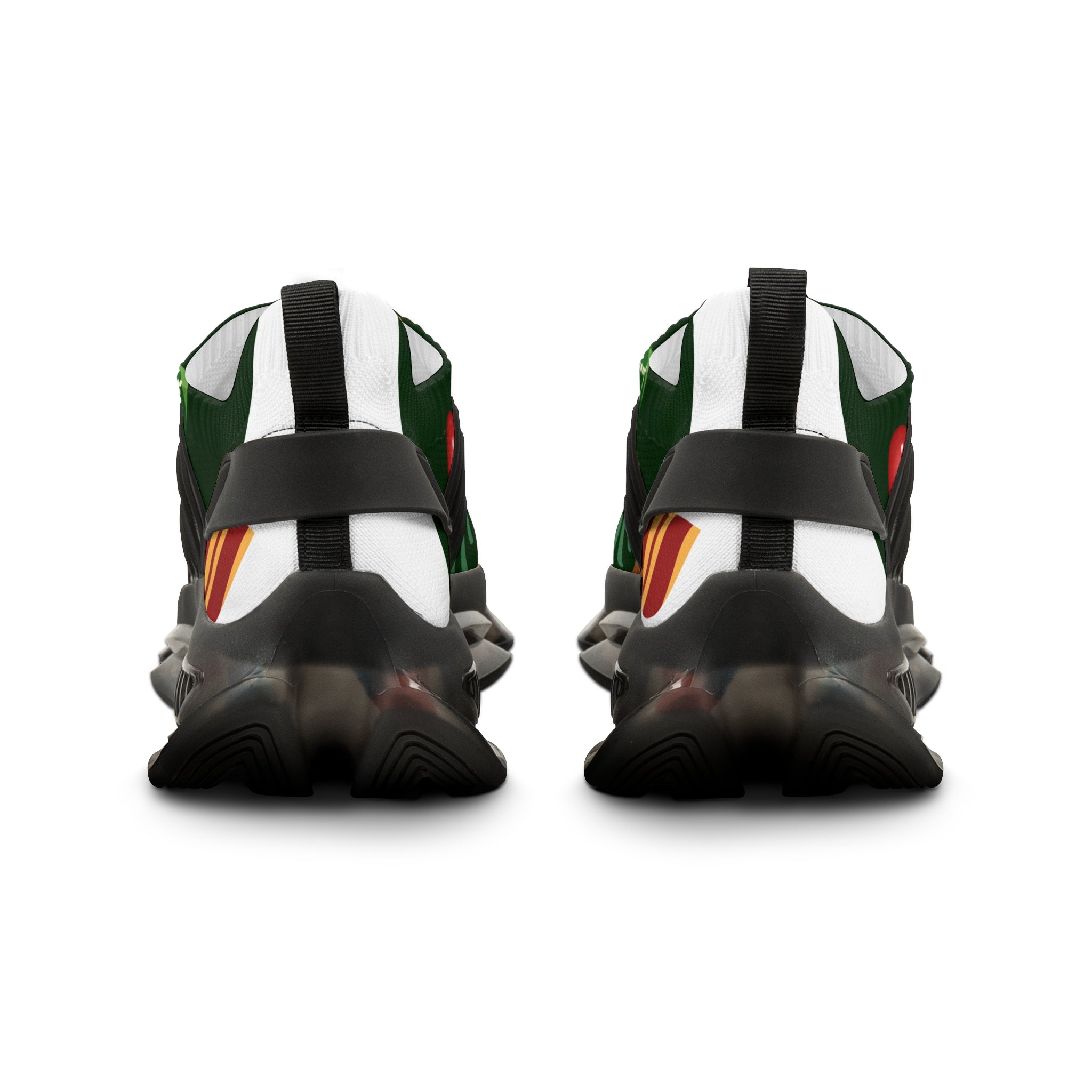 Christmas Tree Pattern Men's Mesh Sneakers — Festive Holiday Athletic Shoes