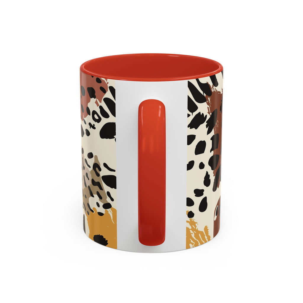 Abstract Animal Print Coffee Mug – Rustic Leopard Accent 11/15oz