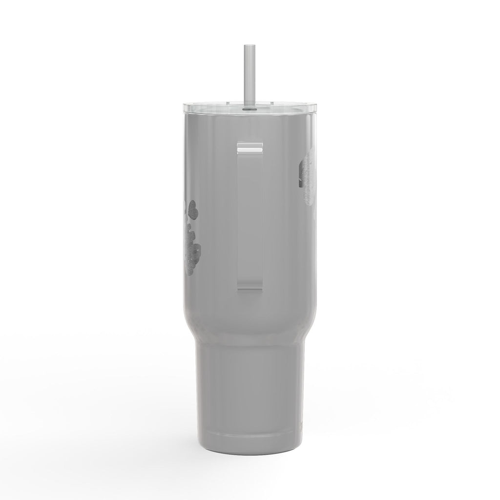 40oz Engraved Insulated Tumbler with Lid — 'Ice Vibes' Cool Script