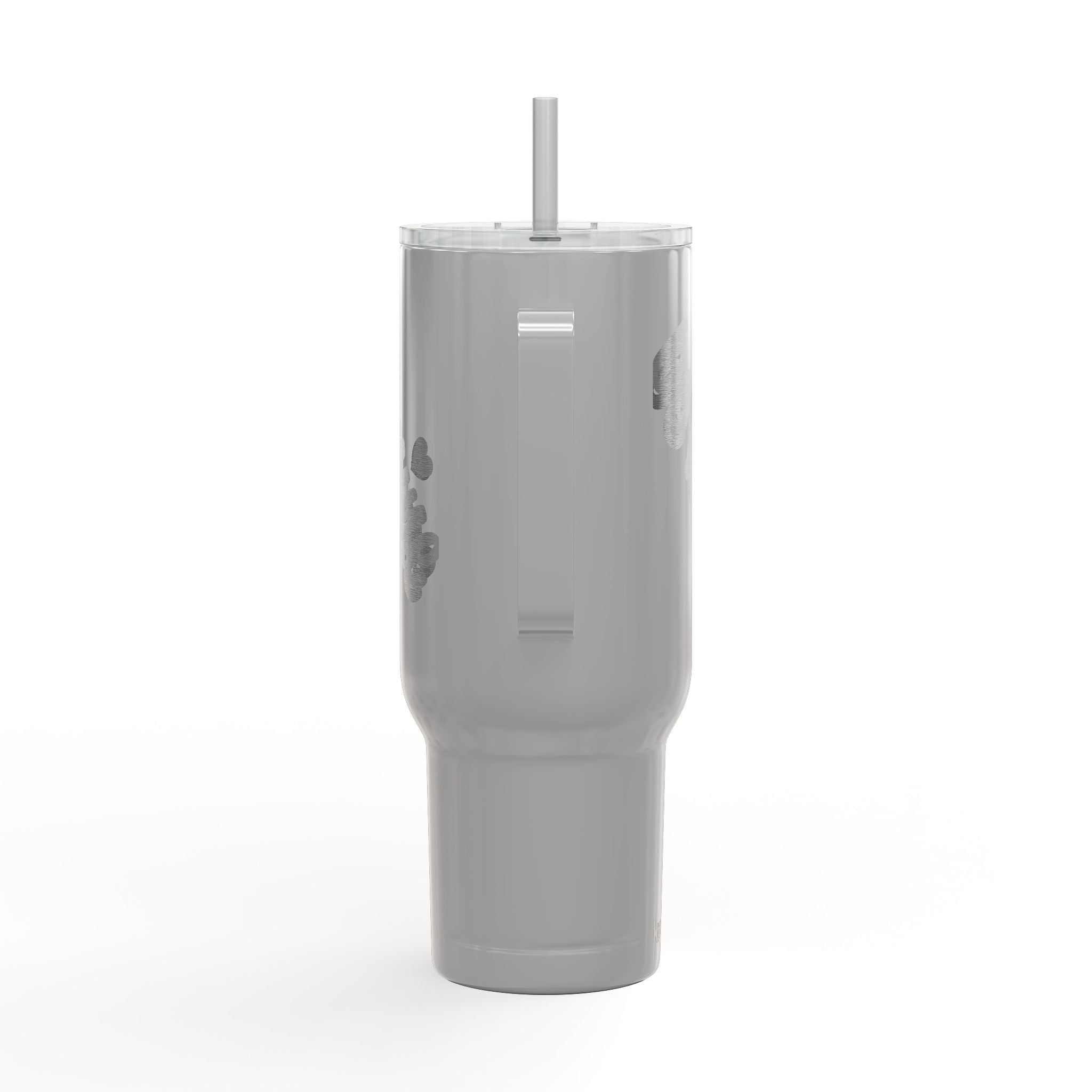 40oz Engraved Insulated Tumbler with Lid — 'Ice Vibes' Cool Script