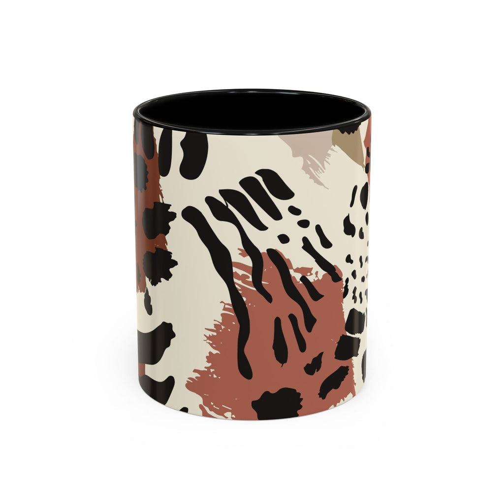 Abstract Animal Print Coffee Mug – Rustic Leopard Accent 11/15oz
