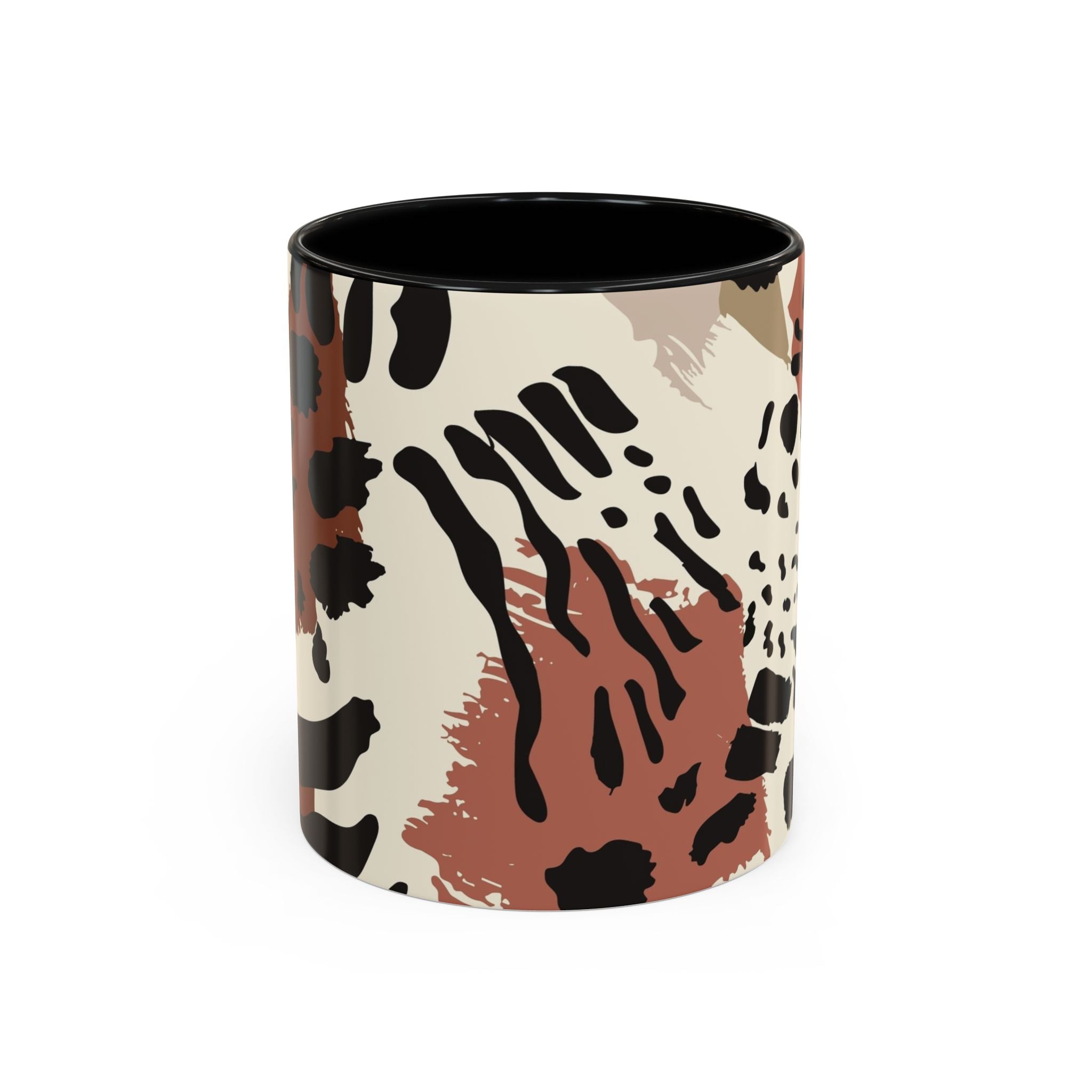 Abstract Animal Print Coffee Mug – Rustic Leopard Accent 11/15oz