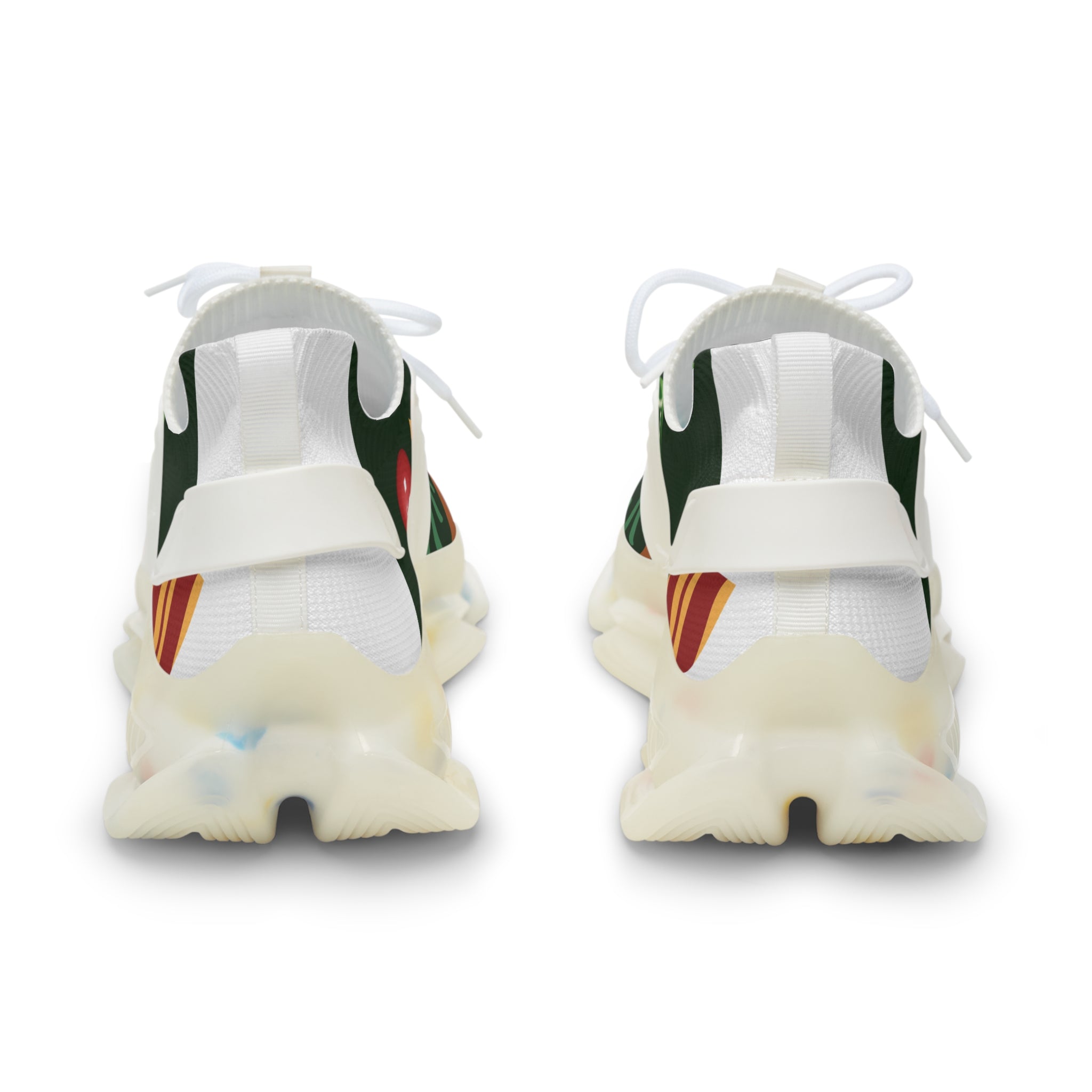 Christmas Tree Pattern Men's Mesh Sneakers — Festive Holiday Athletic Shoes