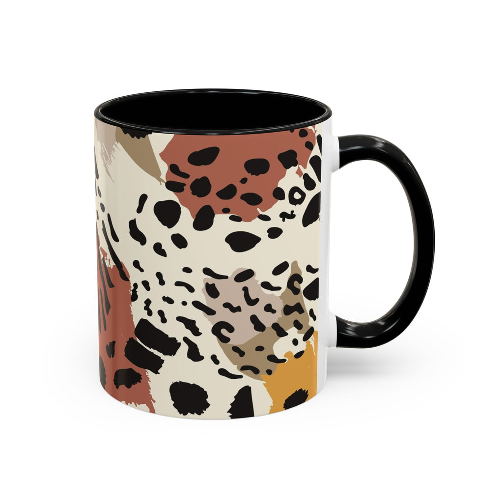 Abstract Animal Print Coffee Mug – Rustic Leopard Accent 11/15oz